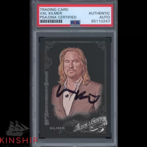 VAL KILMER SIGNED TOPPS ALLEN & GINTER TRADING CARD PSA DNA SLABBED AUTO C2362 COLLECTIBLE MEMORABILIA