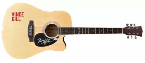 VINCE GILL SIGNED AUTOGRAPH FULL SIZE ACOUSTIC GUITAR THE EAGLES BECKETT COA COLLECTIBLE MEMORABILIA