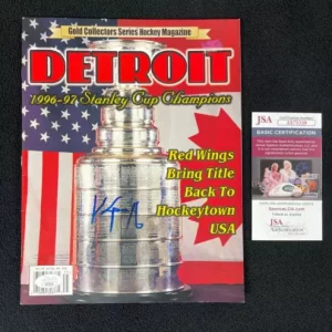 Vladimir Konstantinov Signed Detroit Red Wings 1997 Stanley Cup Magazine JSA COA