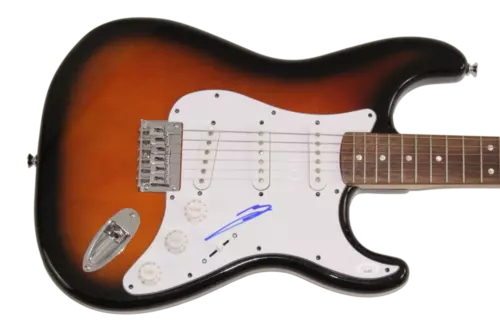 YOSHIKI HAYASHI X JAPAN SIGNED AUTOGRAPH FENDER ELECTRIC GUITAR W/ JSA COA COLLECTIBLE MEMORABILIA