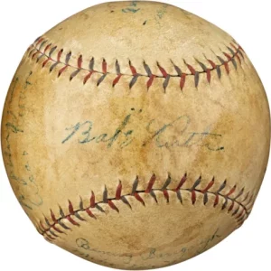 1923 New York Yankees First World Series Team Signed Baseball Babe Ruth Beckett