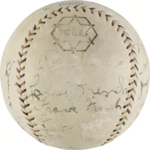 1931 Tour Of Japan Team Signed Baseball With Lou Gehrig PSA DNA COA