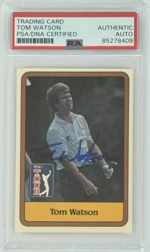 1981 DONRUSS GOLF PGA TOUR HOF RC TOM WATSON SIGNED CARD PSA DNA COA AUTOGRAPH