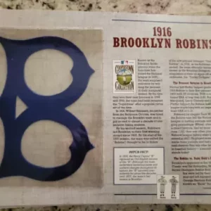 1994 COOPERSTOWN COLLECTION 1916 BROOKLYN ROBINS EMBLEM PATCH WILLABEE WARD