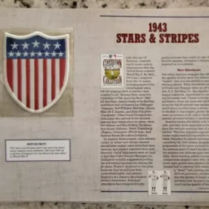 1994 COOPERSTOWN COLLECTION 1943 STARS & STRIPES EMBLEM PATCH WILLABEE WARD