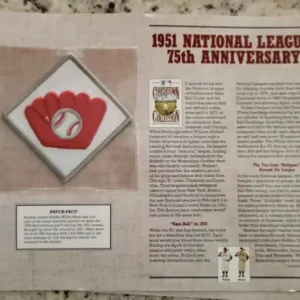 1994 COOPERSTOWN COLLECTION 1951 N.L 75TH ANNIVERSARY EMBLEM PATCH WILLABEE WARD
