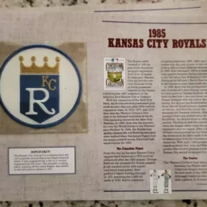 1994 COOPERSTOWN COLLECTION 1985 KANSAS CITY ROYALS EMBLEM PATCH WILLABEE WARD