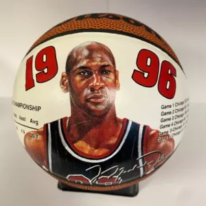 1996 MICHAEL JORDAN CHICAGO BULLS COLLECTIBLE MINI WILSON BASKETBALL