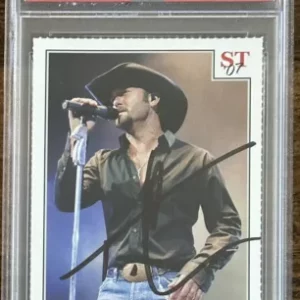 2007 Spotlight Tribute Tim McGraw Signed Trading Card PSA DNA COA Autograph