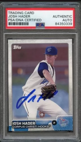 2015 TOPPS PRO DEBUT #3 JOSH HADER SIGNED CARD PSA SLABBED AUTO ASTROS COLLECTIBLE MEMORABILIA