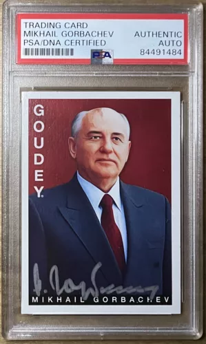 2015 UD GOODWIN MIKHAIL GORBACHEV SIGNED CARD PSA DNA AUTOGRAPH PRESIDENT USSR