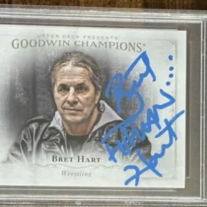 2016 UD Goodwin Champ Bret Hitman Hart WWE WWF PSA DNA Signed Autograph Hit Man
