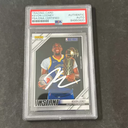 2021-22 PANINI INSTANT #10 KEVON LOONEY SIGNED CARD AUTO PSA SLABBED RC WARRIORS COLLECTIBLE MEMORABILIA