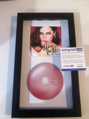 ADDISON RAE SIGNED AUTOGRAPH FRAMED CD ACOA AR TIK TOK DISPLAY COLLECTIBLE MEMORABILIA