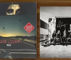 ALICE COOPER Road 2LP Red Vinyl & AUTOGRAPHED SIGNED Picture Beckett BAS COA