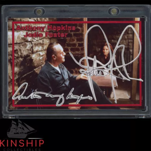 Anthony Hopkins & Jodie Foster signed Custom Card JSA Silence of the Lambs Z1706