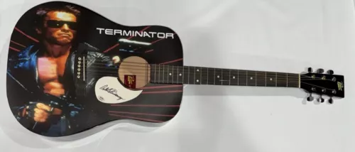 ARNOLD SCHWARZENEGGER SIGNED CUSTOM ACOUSTIC GUITAR TERMINATOR PSA COA COLLECTIBLE MEMORABILIA
