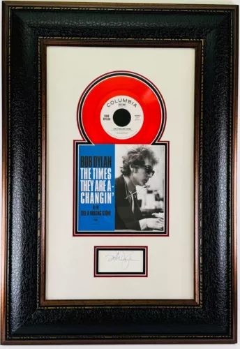 BOB DYLAN Signed Framed Autograph 