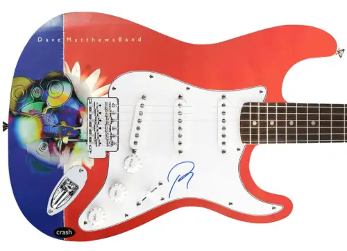 BOYD TINSLEY OF THE DAVE MATTHEWS BAND SIGNED CUSTOM GRAPHICS CRASH GUITAR COLLECTIBLE MEMORABILIA