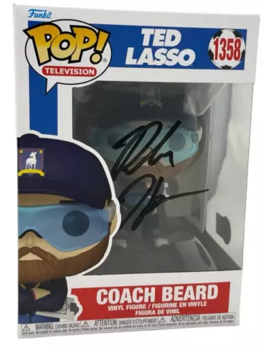 BRENDAN HUNT SIGNED AUTOGRAPH TED LASSO COACH BEARD FUNKO POP #1358 BECKETT COA COLLECTIBLE MEMORABILIA