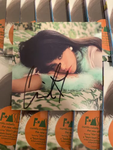 CAMILA CABELLO FAMILIA CD WITH SIGNED AUTOGRAPHED ART CARD 2022 BRAND NEW SEALED COLLECTIBLE MEMORABILIA