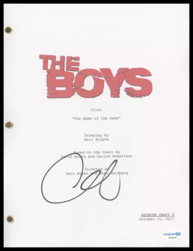CHACE CRAWFORD “THE BOYS” AUTOGRAPH SIGNED ‘THE DEEP’ PILOT EPISODE SCRIPT ACOA COLLECTIBLE MEMORABILIA