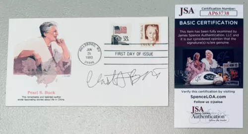 CHASTITY CHAZ BONO SIGNED AUTOGRAPHED FIRST DAY COVER JSA CERT SONNY CHER 2 COLLECTIBLE MEMORABILIA