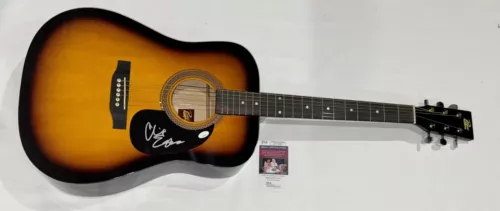 CHIP ESTEN SIGNED FULL SIZE SUNBURST ACOUSTIC GUITAR NASHVILLE JSA COA COLLECTIBLE MEMORABILIA