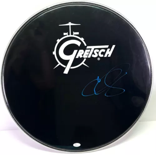 CHRIS LAYTON SIGNED AUTOGRAPH STEVIE RAY VAUGHN DRUMHEAD DOUBLE TROUBLE JSA COA COLLECTIBLE MEMORABILIA