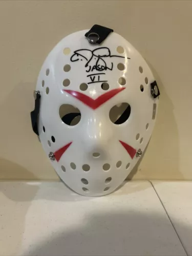 CJ GRAHAM SIGNED AUTOGRAPH JASON MASK FRIDAY THE 13TH TRISTAR COA COLLECTIBLE MEMORABILIA