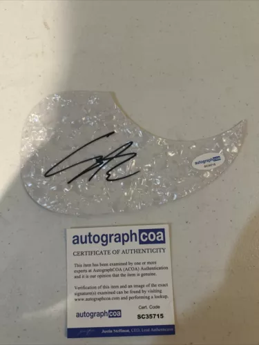 COOPER ALAN SIGNED AUTOGRAPH ACOUSTIC PICKGUARD GUITAR ACOA COUNTRY COLLECTIBLE MEMORABILIA