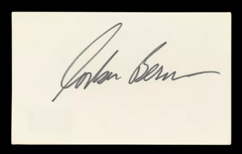 CORBIN BERNSEN MAJOR LEAGUE AUTHENTIC SIGNED 3×5 INDEX CARD BAS #BL96494 COLLECTIBLE MEMORABILIA
