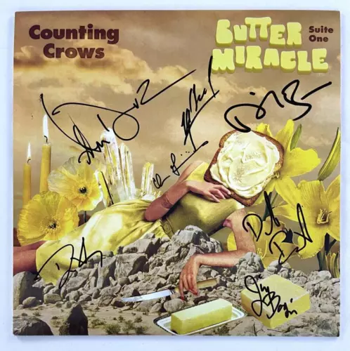 COUNTING CROWS SIGNED AUTOGRAPH ALBUM RECORD – BUTTER MIRACLE SUITE ONE JSA COA COLLECTIBLE MEMORABILIA
