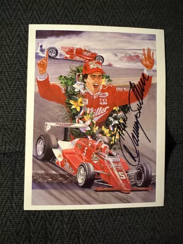 DANNY SULLIVAN SIGNED INDY 500 INDIANAPOLIS 6 X 8 PRINT AUTOGRAPHED 1985 COLLECTIBLE MEMORABILIA