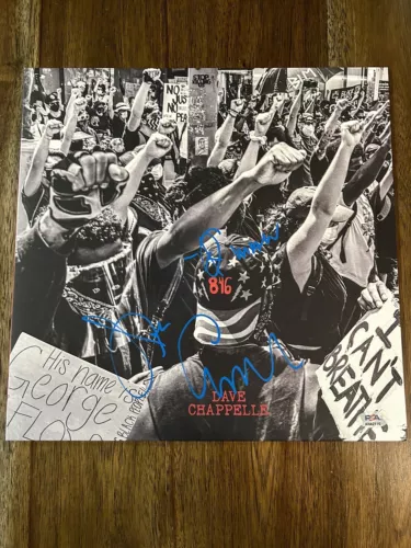 DAVE CHAPPELLE SIGNED ‘8:46’ COMEDY ALBUM VINYL RECORD PSA COA EXACT PROOF COLLECTIBLE MEMORABILIA
