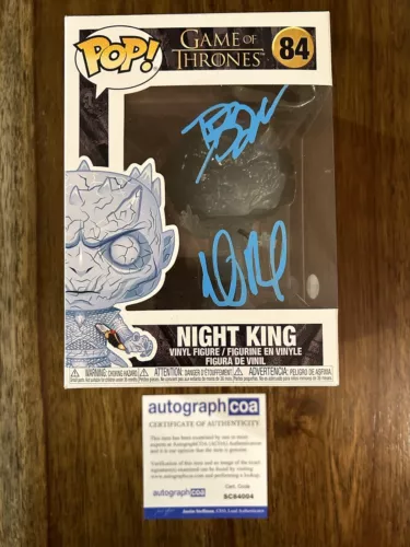 DAVID BENIOFF & DB WEISS ‘GAME OF THRONES’ CREATORS SIGNED FUNKO POP ACOA GOT COLLECTIBLE MEMORABILIA