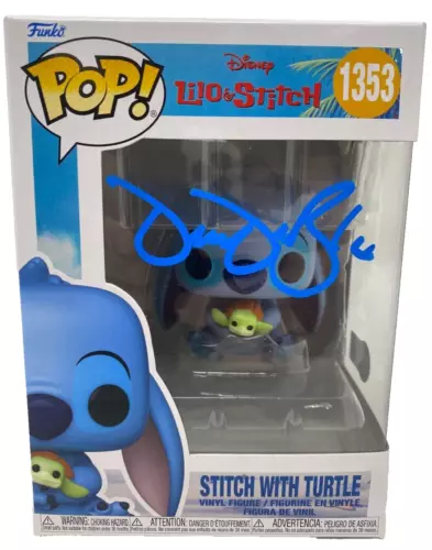 DEAN DEBLOIS SIGNED FUNKO POP LILO & STITCH STITCH WITH TURTLE AUTOGRAPH BAS COA COLLECTIBLE MEMORABILIA