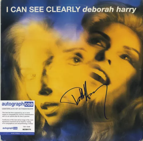DEBBIE HARRY BLONDIE I CAN SEE CLEARLY 12″ VINYL SINGLE SIGNED ACOA COLLECTIBLE MEMORABILIA