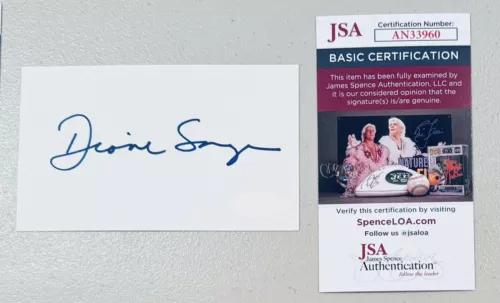 DIANE SAWYER SIGNED AUTOGRAPHED 3×5 CARD JSA TV JOURNALIST GOOD MORNING AMERICA COLLECTIBLE MEMORABILIA