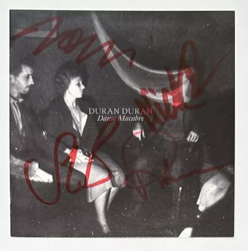 DURAN DURAN DANSE MACABE CD + AUTOGRAPHED ART CARD FULL BAND SIGNED IN RED #1 COLLECTIBLE MEMORABILIA