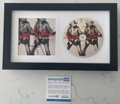 DWIGHT YOAKAM SIGNED SECOND HAND HEART FRAMED & MATTED CD & AUTOGRAPH COA ACOA COLLECTIBLE MEMORABILIA