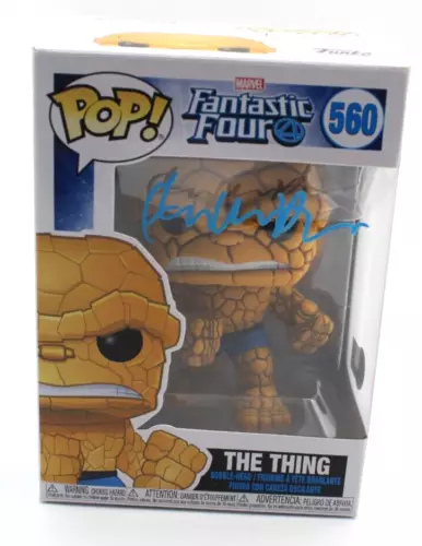 EBON MOSS-BACHRACH SIGNED FANTASTIC FOUR FUNKO POP 560 W/BECKETT COA BM61826 COLLECTIBLE MEMORABILIA