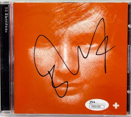 ED SHEERAN SIGNED AUTOGRAPH + “PLUS” CD COVER JSA COA COLLECTIBLE MEMORABILIA