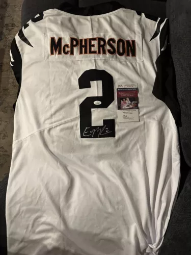 EVAN MCPHERSON SIGNED BENGALS JERSEY STITCHED XL JSA AUTHENTICATION COA COLLECTIBLE MEMORABILIA