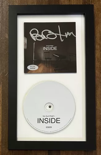 FRAMED BO BURNHAM INSIDE THE SONGS SIGNED CD COVER PSA DNA CERTIFIED AUTOGRAPH COLLECTIBLE MEMORABILIA
