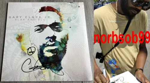 GARY CLARK JR. SIGNED AUTOGRAPH BLAK & BLU VINYL LP W/EXACT PROOF & BECKETT COA COLLECTIBLE MEMORABILIA