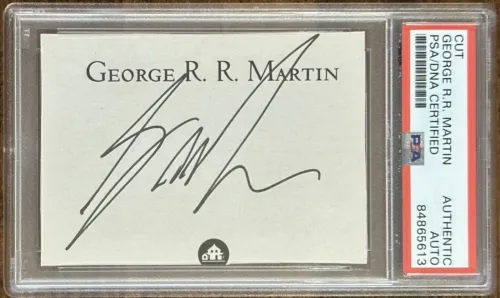GEORGE RR MARTIN SIGNED BOOK CUT GAME OF THRONES AUTHOR AUTOGRAPH PSA DNA COA COLLECTIBLE MEMORABILIA