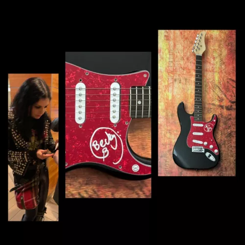 GFA MERCYFUL FATE BASSIST * BECKY BALDWIN * SIGNED ELECTRIC GUITAR PROOF COA COLLECTIBLE MEMORABILIA