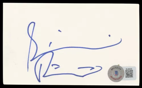 GIOVANNI RIBISI GONE IN 60 SECONDS AUTHENTIC SIGNED 3×5 INDEX CARD BAS #BL98225 COLLECTIBLE MEMORABILIA
