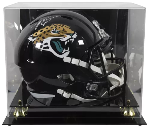 JAGUARS TRAVIS ETIENNE JR. SIGNED FULL SIZE SPEED REP HELMET W/ CASE JSA COLLECTIBLE MEMORABILIA